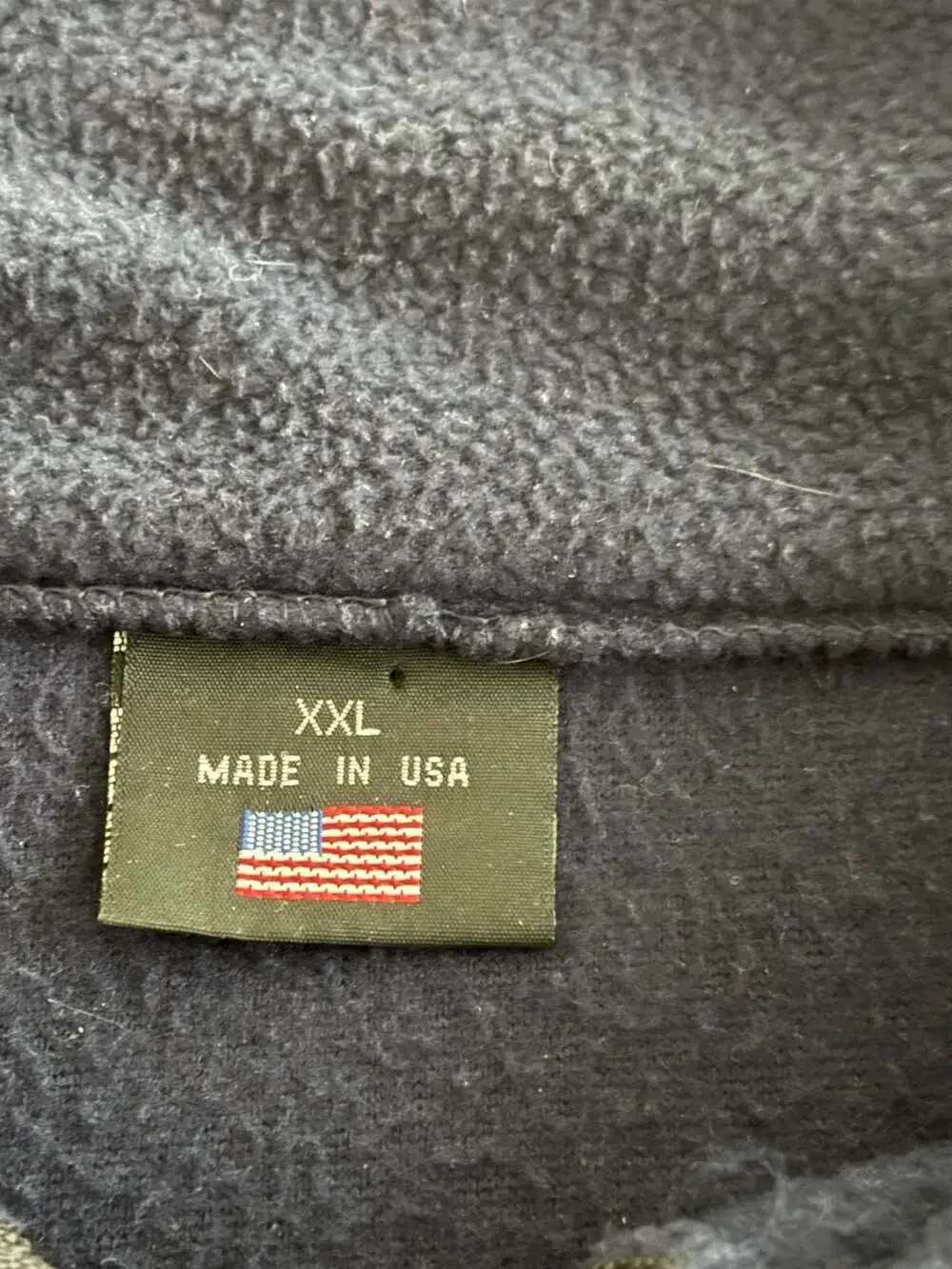 Vintage USA Olympic Rings Navy Blue Full Zip Fleece Jacket XXL Made In USA
